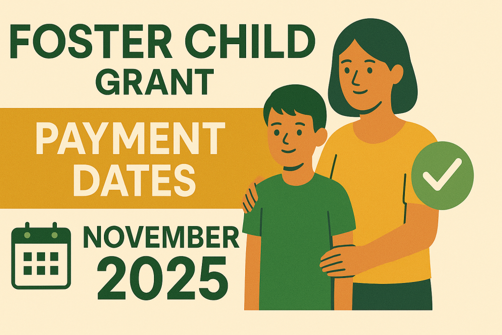 SASSA Foster Child Grant Payment Dates 2025 November