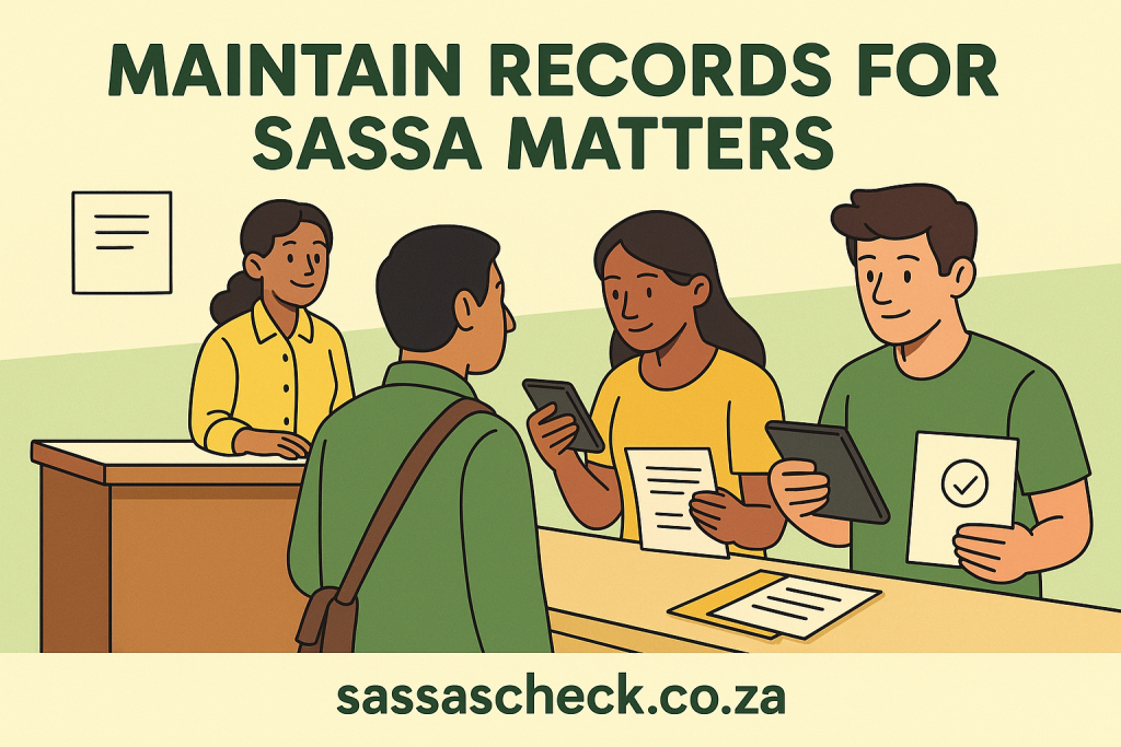Maintain Proper SASSA Records