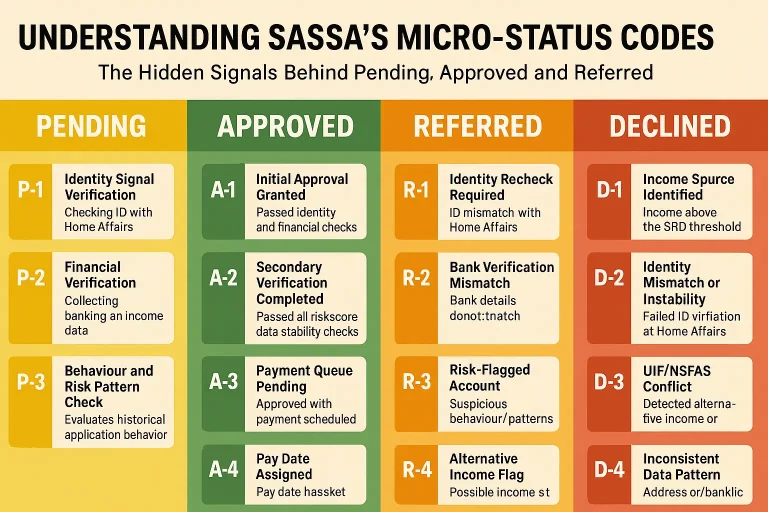 micro codes behind SASSA Status